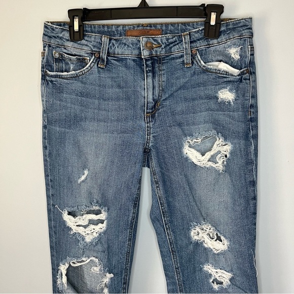 Joe’s Jeans The Billie Boyfriend Slim Cropped Distressed Denim Jeans Size 28 - Picture 3 of 15